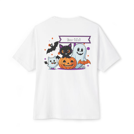 Halloween Characters Back printed T-shirt